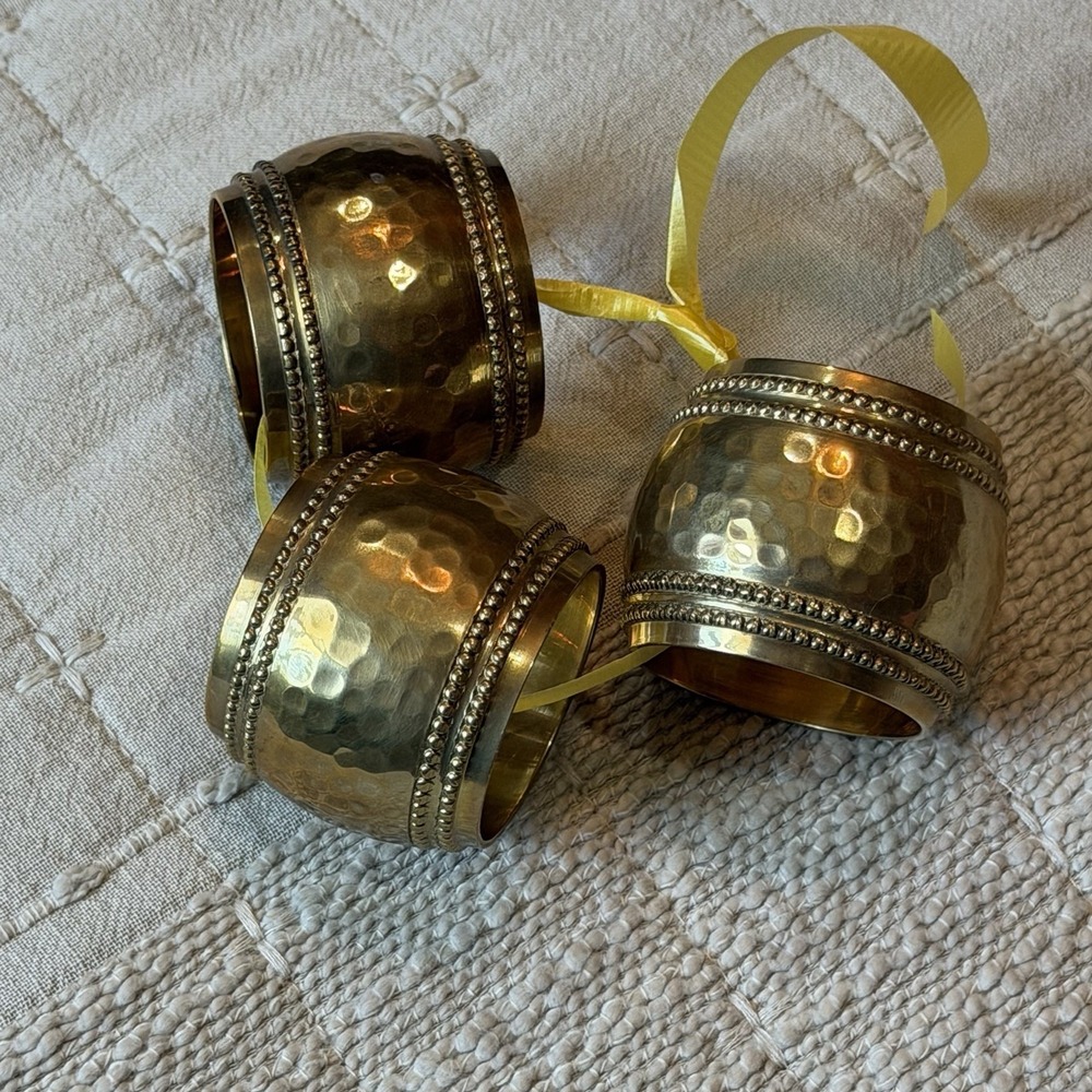 Brass napkin rings-Set of 3
